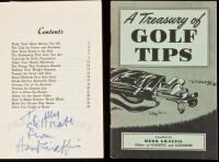 A Treasury of Golf Tips - two copies including one signed by Graffis