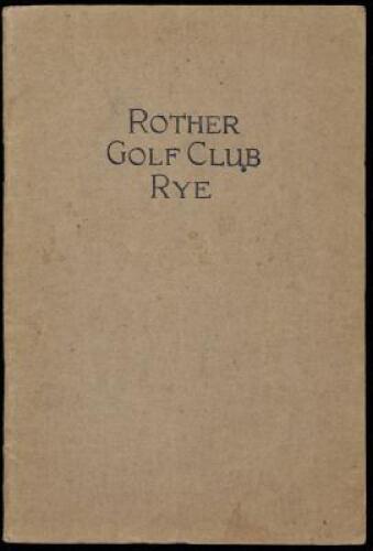 WITHDRAWN The Rother Golf Club Rye [Handbook]
