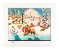 Snow Fun - Full-size lithograph, Gold Plate Edition