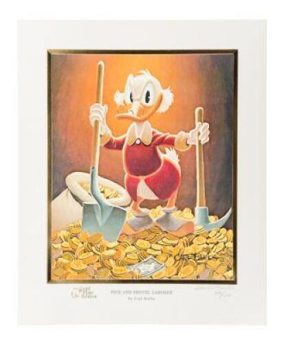 Pick and Shovel Laborer - Mini Lithograph, Gold Plate Edition
