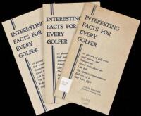 Interesting Facts for Every Golfer: A glossary of golf terms, Golf matches and Tournaments, Actual Facts about the 1.68 ball, The Golfer's Commandments, Ballistics of a Golf ball's flight