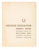 [Program for] George Gershwin Memorial Concert, Sponsored by the Southern California Symphony Association... Hollywood Bowl