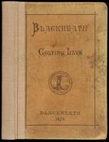 Blackheath Golfing Lays by the Poet-Laureate of the Club