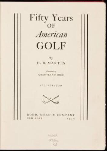 WITHDRAWN Fifty Years of American Golf