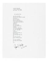 "the laughing heart"- manuscript poem signed by Bukowski