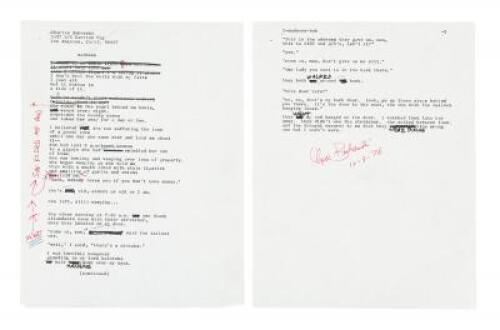 "madness" - typed poem signed by Bukowski, with numerous corrections in ink