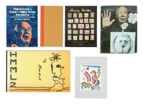 A collection of Henry Miller related books and ephemera