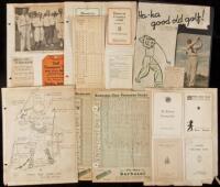 Personal scrapbook of golf, by Langdon Cummings, from the 1930s