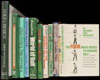 Ten volumes of golf books - all signed