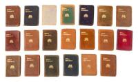 20 miniature volumes in leather