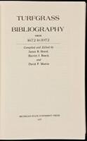 Turfgrass Bibliography from 1672 to 1972