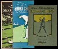 Three golf instruction booklets by P.A. Vaile