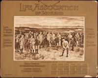 1901 Calendar for Life Association of Scotland with golfing print by Michael Brown