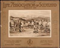 1904 Calendar for Life Association of Scotland with golfing print by Michael Brown