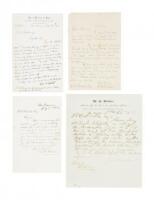 Four letters to William Chapman Ralston from various associates