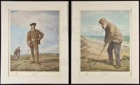 Limited edition prints of Tom Morris and Young Tom Morris by Arthur Weaver