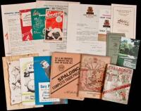 Ten catalogues & related publications plus four letters from manufacturers pertaining to Golf equipment