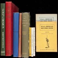 Twenty-nine volumes about golf, golf courses, golfers, etc.