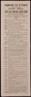 Supplemental List of Property for Sale by John Bell, land, loan, insurance, general agent and notary public