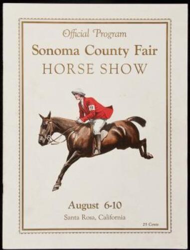 Official Program Sonoma County Fair Horse Show