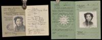 Republic of China passport and British Certificate of Alien Registration for Ching Wen Tcheng, a Chinese woman who eventually emigrated to the United States