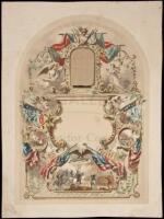 A Tribute to the Memory of the Fallen Brave - hand colored lithograph