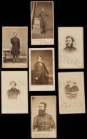 Seven Cartes-de-Visite of Civil War military and political figures