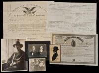 Small group of items relating to the service of Charles Robinson in the Civil War