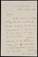 Autograph Letter, signed, regarding an article for publication