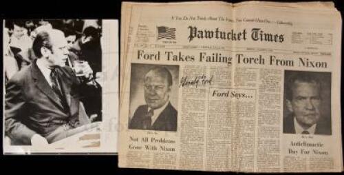 Two items signed by Gerald Ford