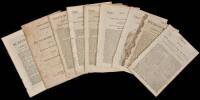 Nine speeches and resolutions by Sam Houston as U.S. Senator from Texas, including two duplicates