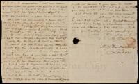 Autograph Letter, signed, introducing the suspecting French spy, William Green Munford [Montfort]