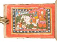 Manuscript Hindu epic, likely a portion of the Mahabharata or the Ramayana, with six full page illuminations