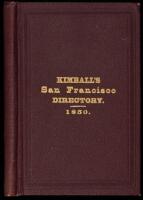 The San Francisco City Directory...September 1, 1850
