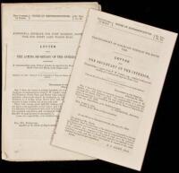 Two Congressional documents transmitting reports by F.W. Lander on western roads and railroads, both in Wagner-Camp