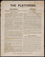 The Platforms - 1864 Election Broadside