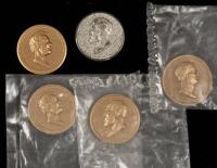 Five "Barber" medals of Abraham Lincoln