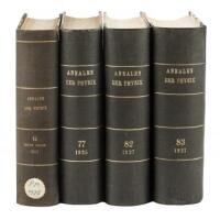 Four articles by Erwin Schr&ouml;dinger in four bound volumes of Annalen der Physik