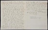 Autograph Letter, signed regarding the Choctaw Nation