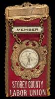Membership badge in the Storey County Labor Union