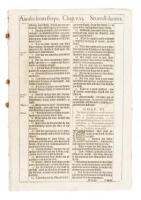 Fragment from folio King James Bible of 1617 or 1634, containing the Epistles of St. Paul