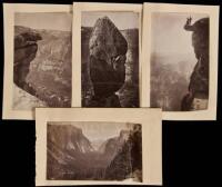 Four albumen photographs of Yosemite Valley and various rock formations
