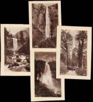 Four albumen photographs of Yosemite waterfalls