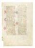 Manuscript leaf from a 15th century Italian breviary