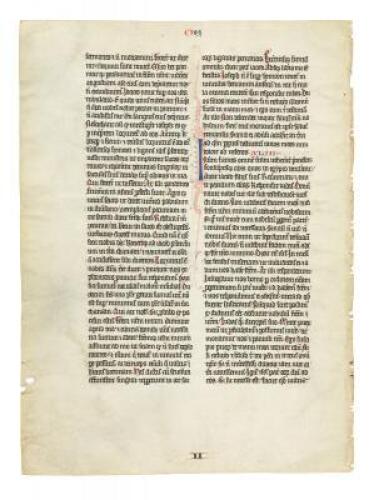 Manuscript 15th century Bible leaf