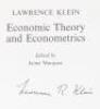 Economic Theory and Econometrics - signed - 2