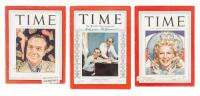 Six issues of Time magazine signed by their cover stars