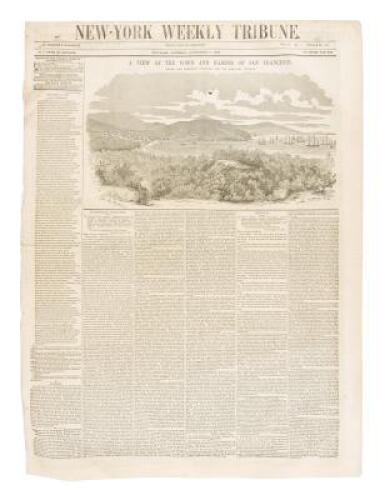 Early view of gold rush era San Francisco in The New York Weekly Tribune