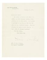 Letter from Calvin Coolidge to William Randolph Hearst, regarding the "Tia Juana" border
