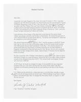 Letter from Capt. Theodore J. Van Kirk, navigator on the Enola Gay during the atomic bomb mission against Hiroshima, describing the dropping of the bomb